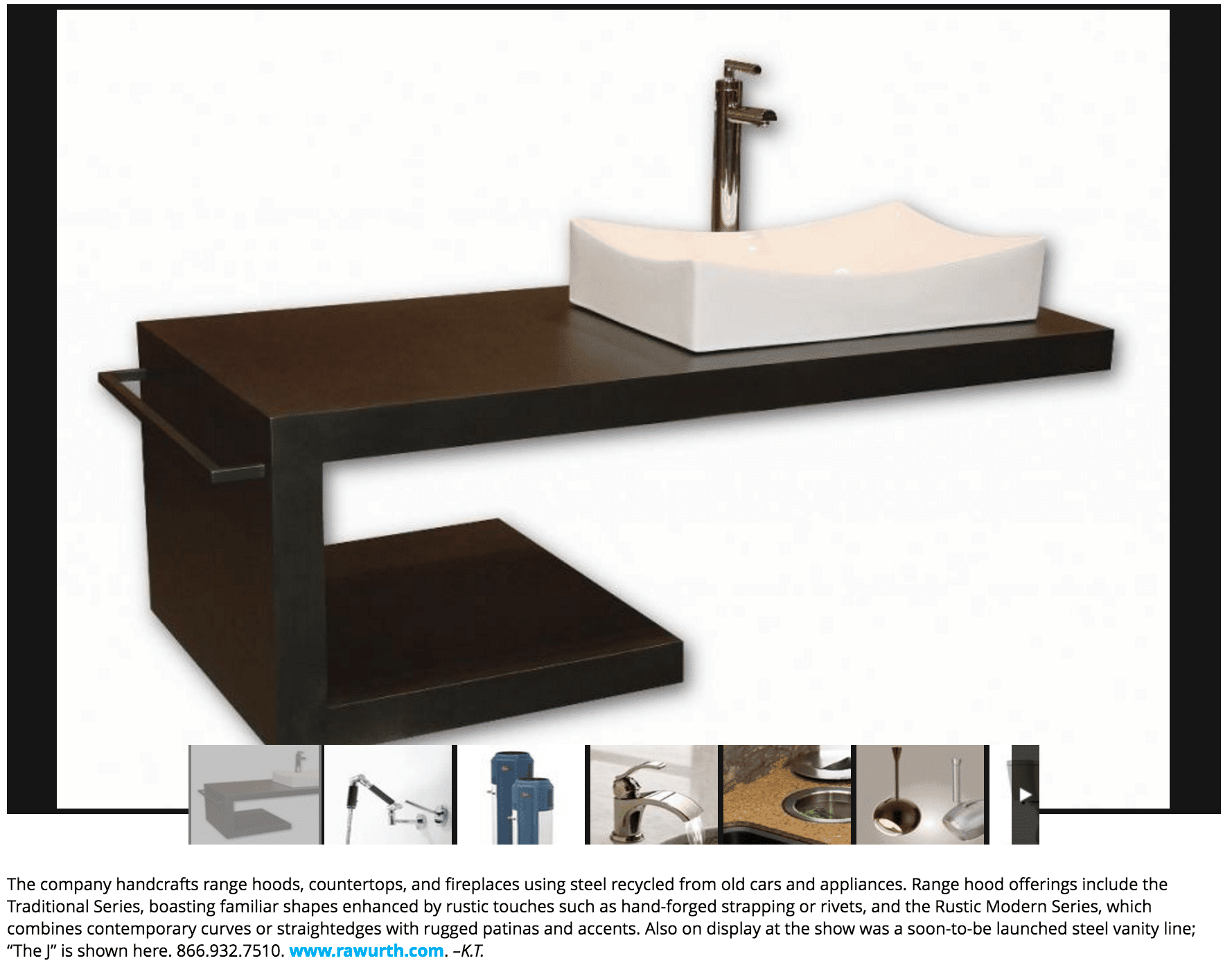 Residential Architect features our custom countertop and sink.