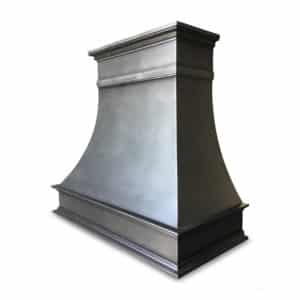 elegant and clean aged steel range hood for contemporary kitchen