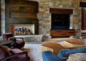 creative fireplace solution for gas fire