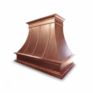 raw copper range hood-natural copper patina