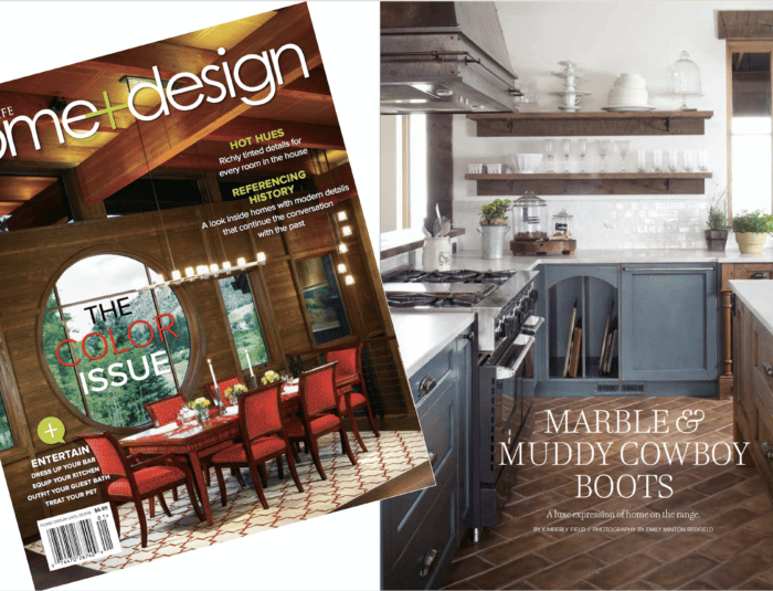 Denver Life Home features our Creede range hood in our Dark Wash finish