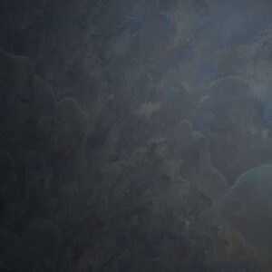Winter Blue features a dark, textured surface with cloud-like patterns and subtle shades of gray and blue, creating a moody, abstract effect with soft gradients and a rough, uneven appearance.