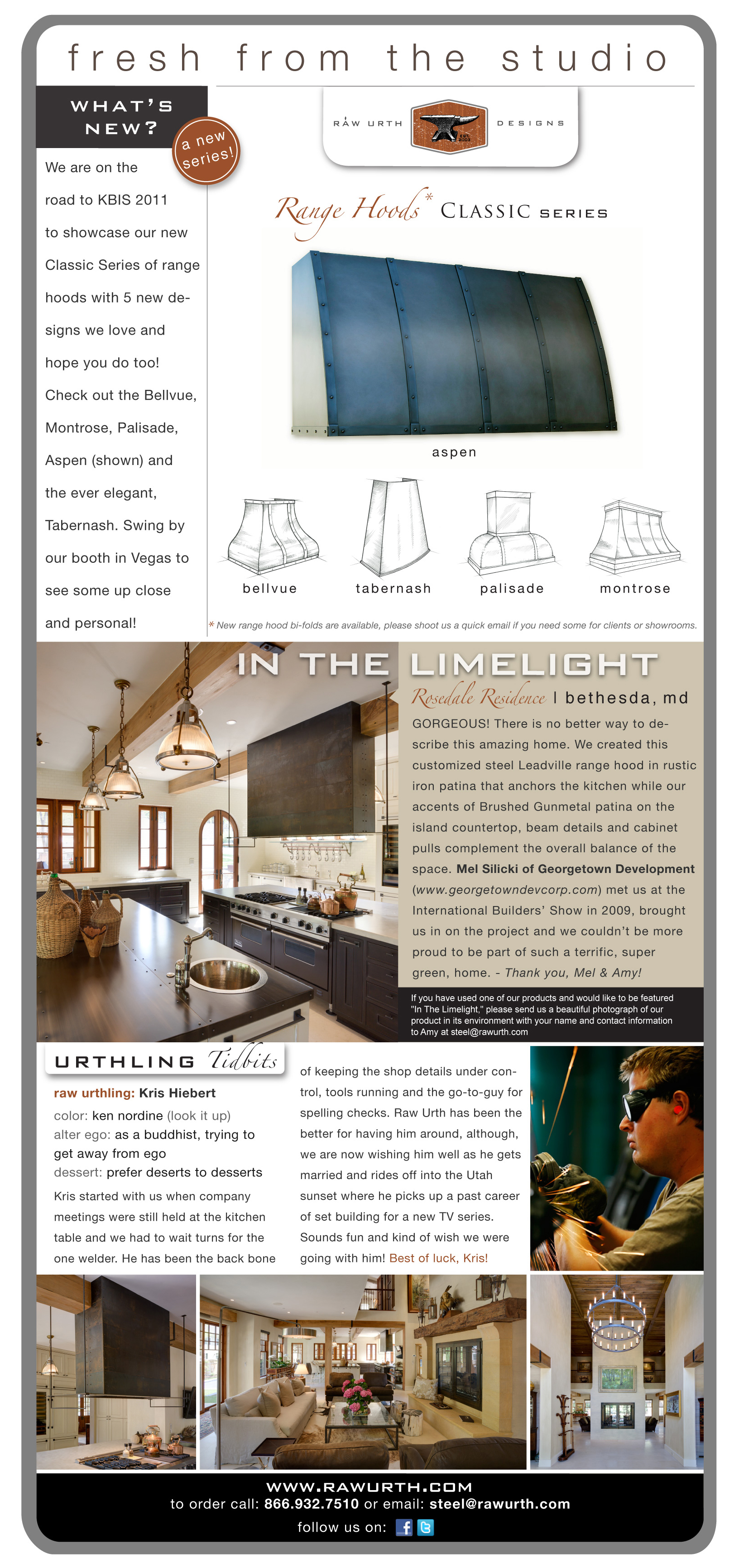 Highlight, fresh from the studio, In the Limelight features our designs of Aspen, Bellevue, Tabernash, Montrose and Palisade.