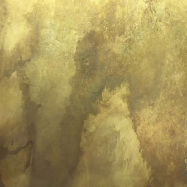 Brass washed metal sample from Raw Urth