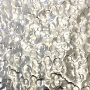 hand hammered shiny texture pewter