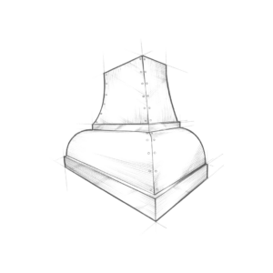 Abstract black and white illustration titled "Bonner Peak," featuring a distorted cube with hatched textures and intersecting lines, creating the illusion of a floating three-dimensional form in space.