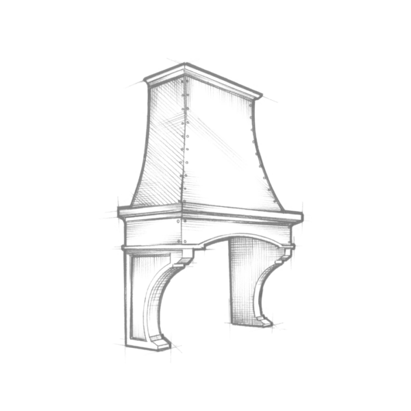 A sketched illustration of Cherry Hills' stylized letter "A," resembling the Eiffel Tower, drawn with intricate lines and shading.