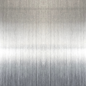 Brushed Stainless features a vertical linear texture with a light-to-dark gradient, giving it a reflective and industrial brushed metal appearance.