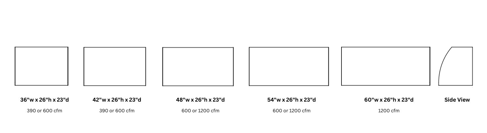 Aspen Essential 26_h: Six rectangular vents, widths 36