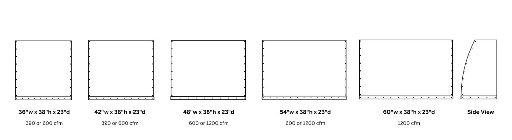 Aspen Tailored 38_h: Six rectangular panels, all 38