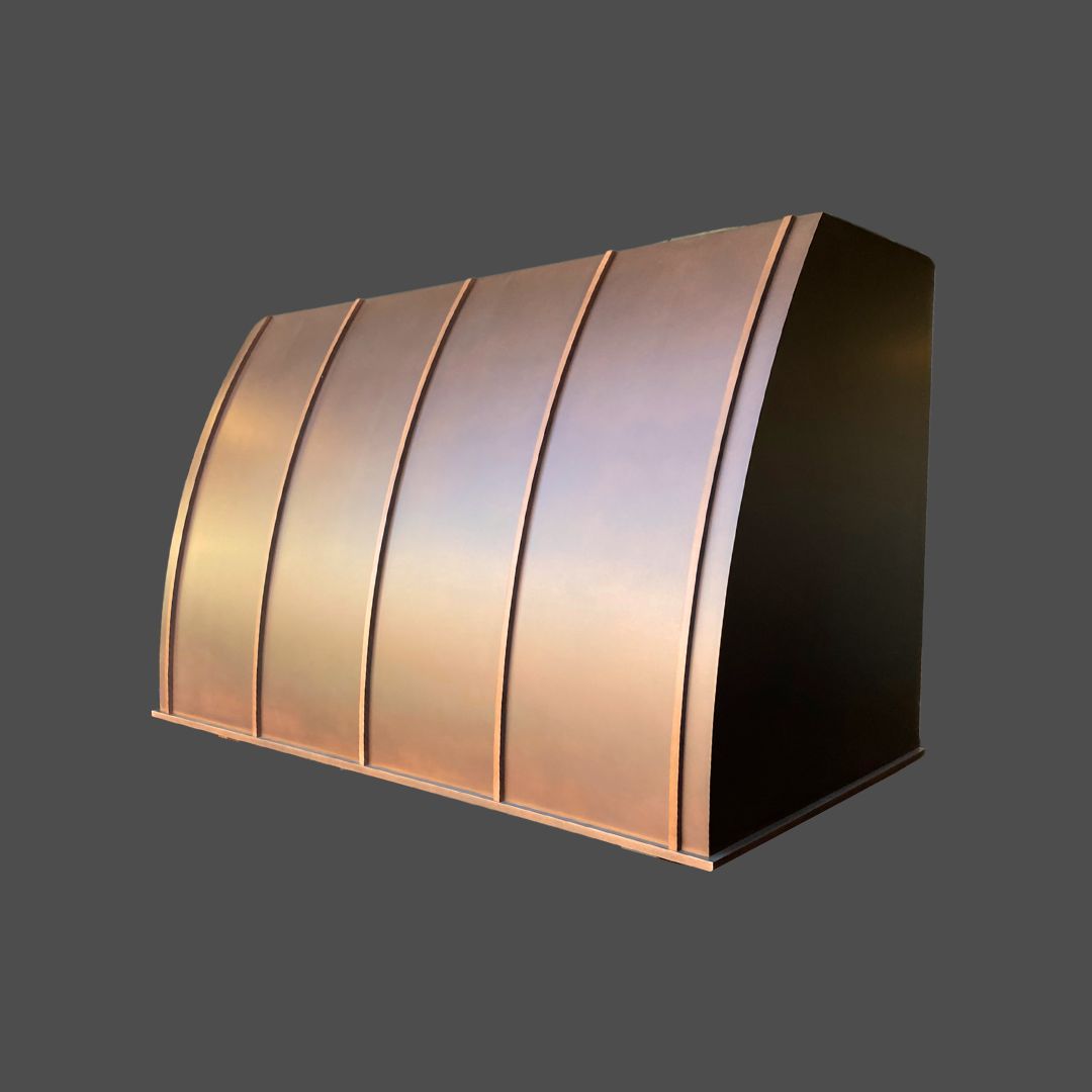 Copper Antique 2 The Copper Antique 2, a curved metal piece with vertical ridges and a bronze finish, is displayed against a plain gray background.