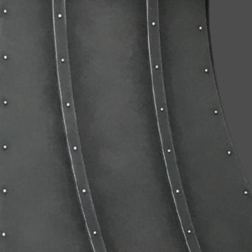 Dark Antique 2 Close-up of Dark Antique 2 features a dark gray, curved metal surface with vertical riveted seams and evenly spaced small bolts for an industrial or mechanical look.